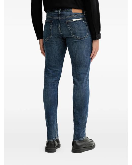Rag & Bone Blue Back-Pocket Jeans for men