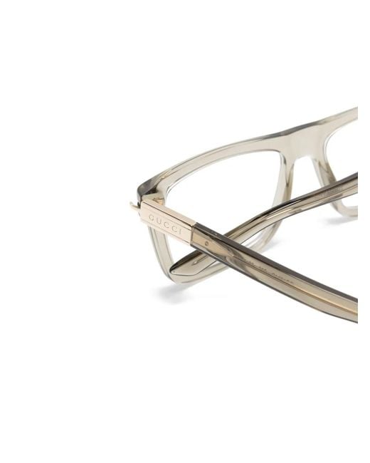 Gucci Gray Square-Frame Glasses for men
