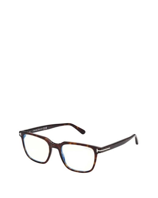 Tom Ford Black Square-Frame Glasses for men