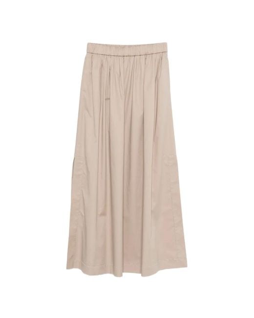 Peserico Rok Met Elastische Tailleband in het Natural
