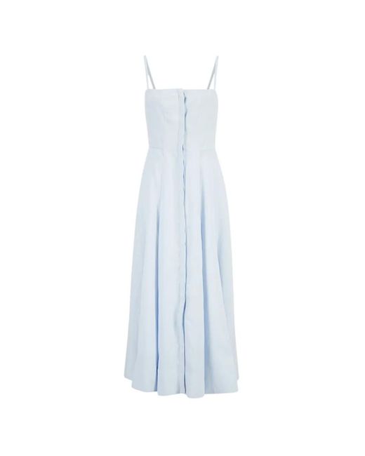 Gabriela Hearst White Magritte Sleeveless Midi Dress