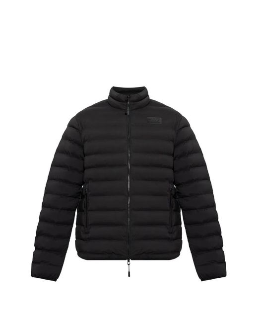 EA7 Black Quilted Jacket for men