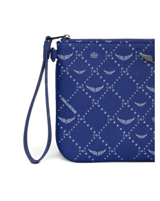 Zadig & Voltaire Blue Z Monogram Pouch