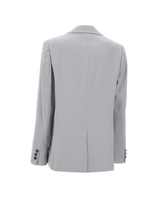 Vince Gray Flap-Pocket Button Blazer