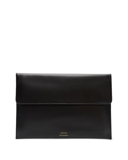 Loulou de Saison Black Pochette Gaia En Cuir