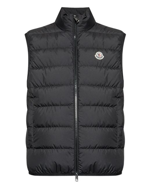 Moncler Black Vests for men