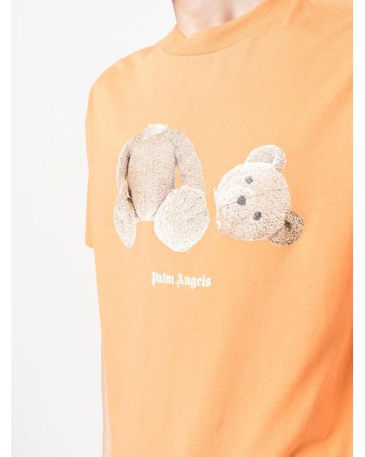 メンズ Palm Angels ベアモチーフ Tシャツ Orange