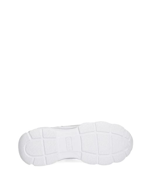 Guess White Perforated Logo Low-Top Sneakers