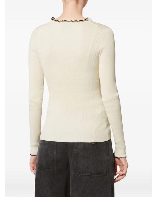 Isabel Marant White X Izae Cardigan mit Rüschenbesatz