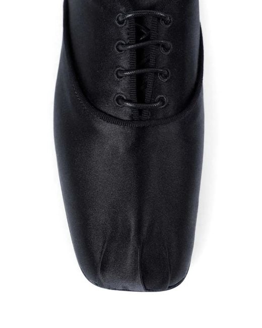 Ann Demeulemeester White Tavis Satin Oxford Shoes