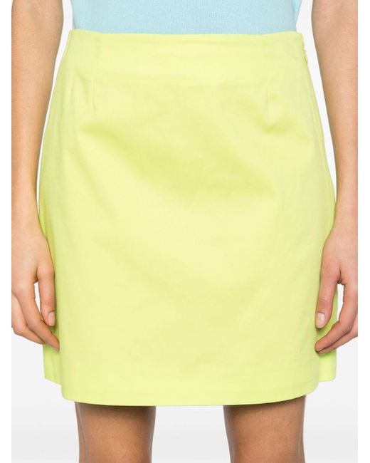 Manuel Ritz Yellow High-waist Miniskirt