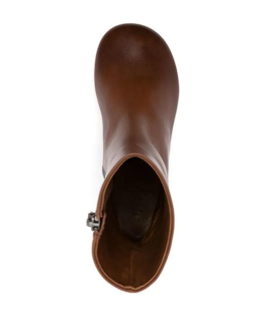 Marsèll Brown 50Mm Basata Leather Ankle Boots