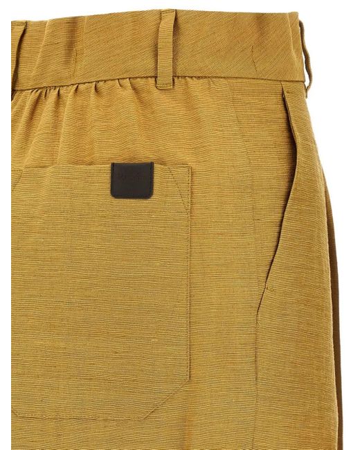 Max Mara Yellow Efedra Tailored Trousers