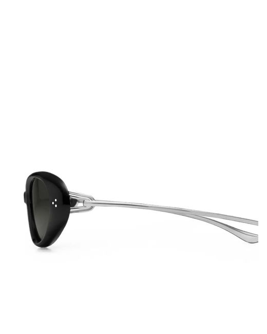 Gentle Monster Black Ora Oval-Frame Sunglasses