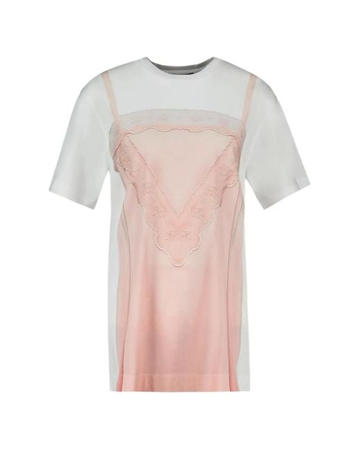 Simone Rocha Pink Trompe L'Oeil Short-Sleeve T-Shirt