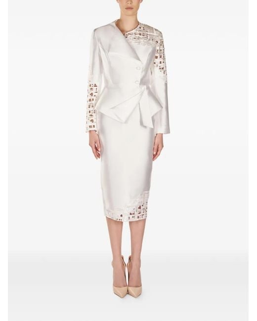 ARAFTU White Costume À Découpes