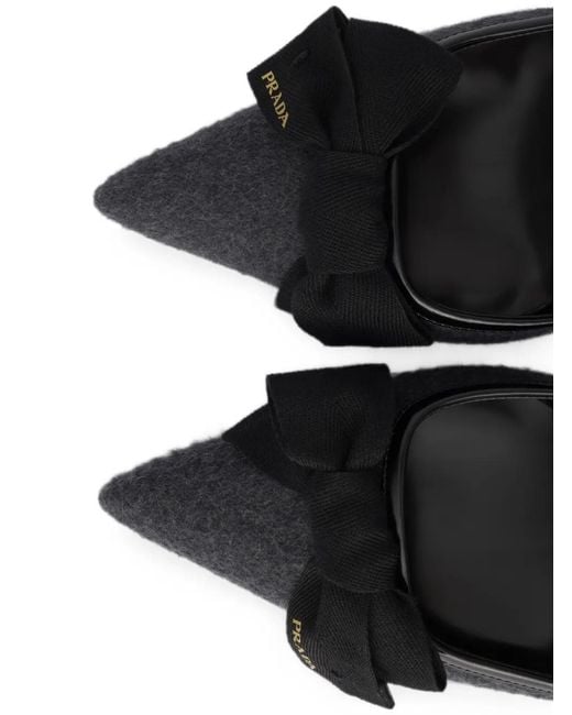 Prada Black Fabric Slingback Pumps