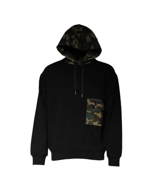 Dolce & Gabbana Black Camouflage-Print Hoodie for men
