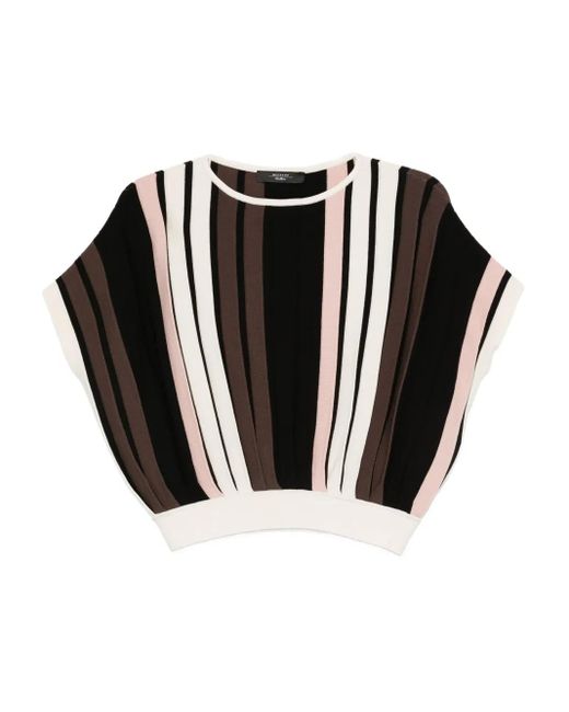 Weekend by Maxmara ストライプ トップ Black