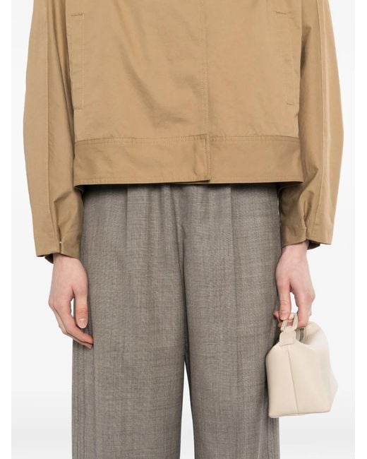 JNBY Gray Jacquard Wide-Leg Trousers