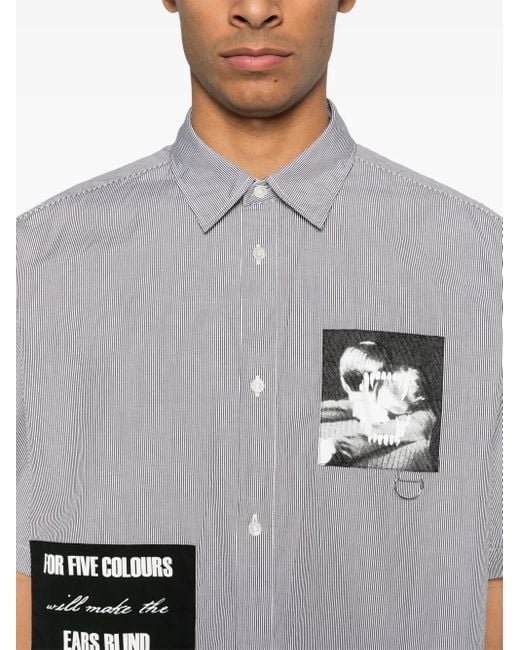 Undercover Overhemd Met Patchwork in het Gray voor heren