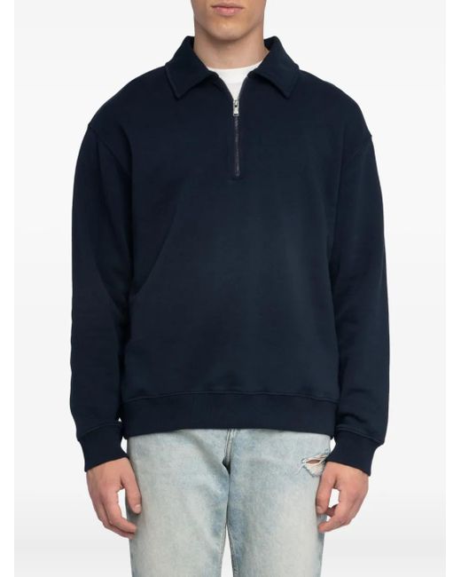 Zadig & Voltaire Blue Organic Cotton Sweatshirt for men