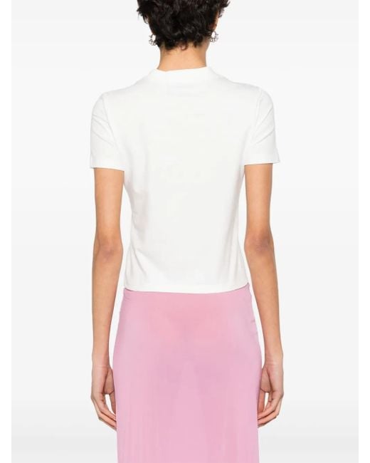 MACCAPANI White Logo-Print Cotton T-Shirt