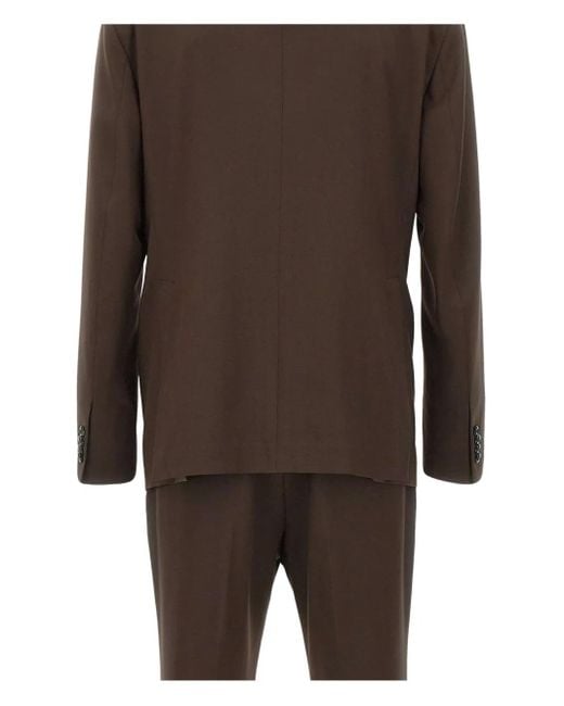 Tagliatore Brown Wool Suit for men