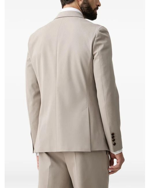 Joop! Natural Double-Breasted Peak-Lapel Suit for men