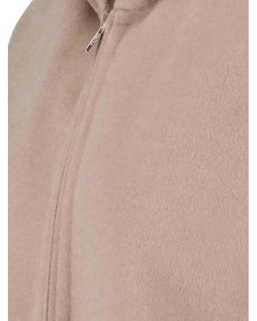 Max Mara Pink Hooded Zip-Front Jacket