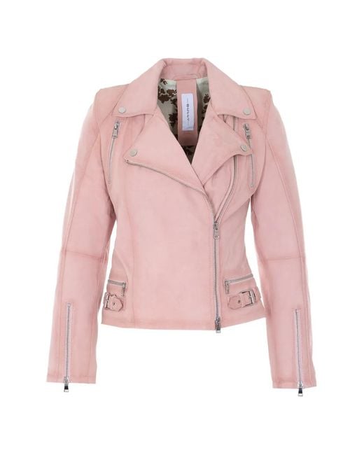 Bully Pink Zip Suede Jacket