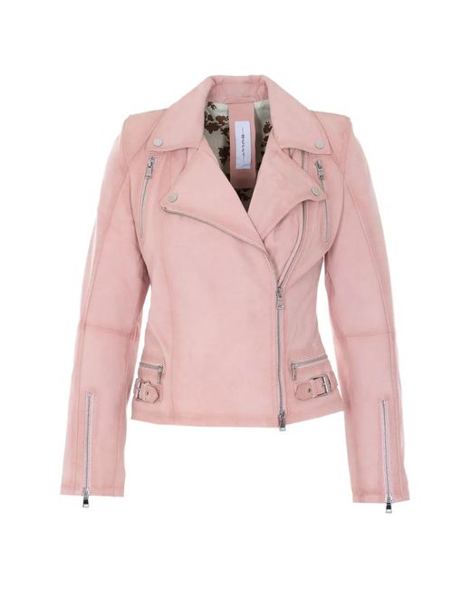 Bully Pink Zip Suede Jacket