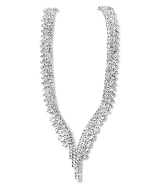 Collar con aplique de cristales Hzmer Jewelry de color White