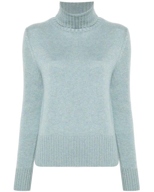 Allude Blue Turtleneck Sweater