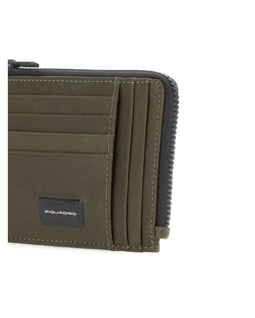 Piquadro Pasjeshouder Met Rits in het Green voor heren