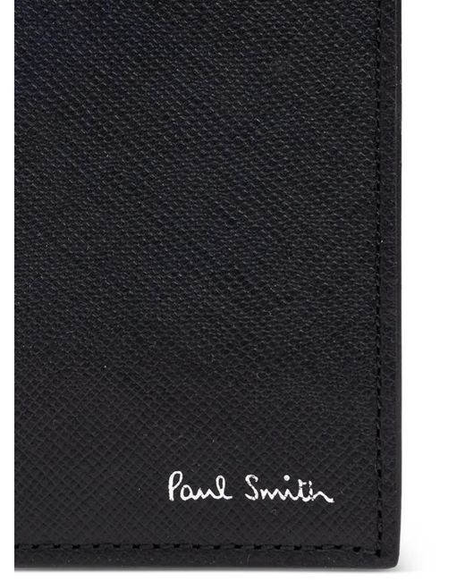 Paul Smith Black Bi-Fold Leather Wallet for men