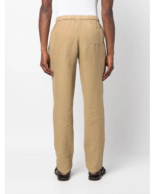 Boglioli Natural Straight-Leg Linen Trousers for men