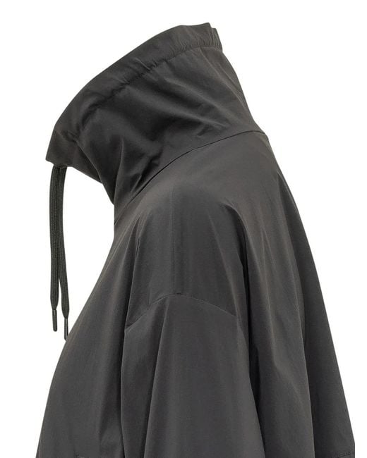 Herno Black Drawstring Hooded Jacket