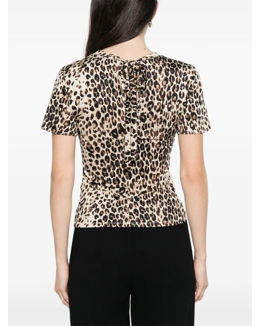 Marella White Haut Zinnia À Motif Léopard