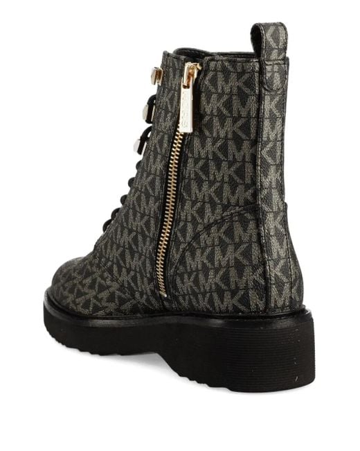 MICHAEL Michael Kors Enkellaarzen Met All-Over Logo in het Black