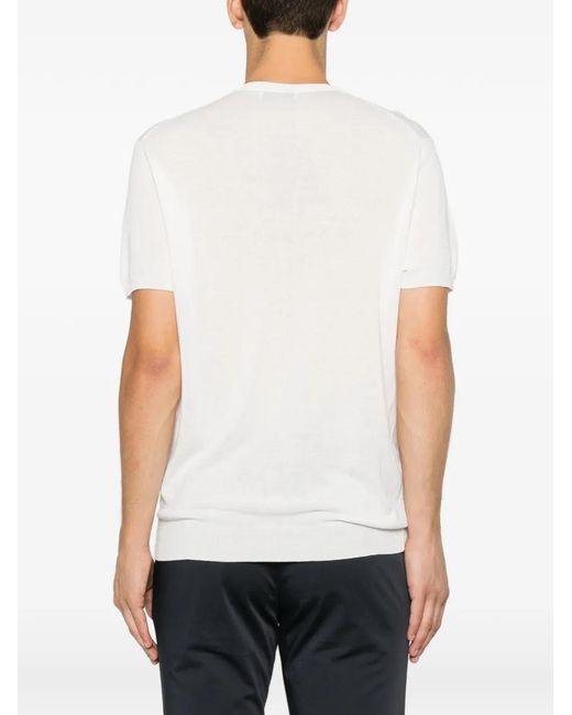 VELA SHOP White Short-Sleeve Crew-Neck Sweater for men