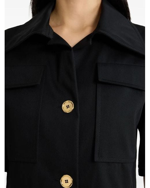 Patou Black Short-Sleeved Cropped Jacket