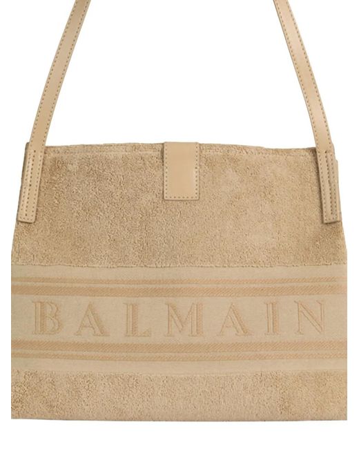 Balmain Natural Small Release Tote Bag