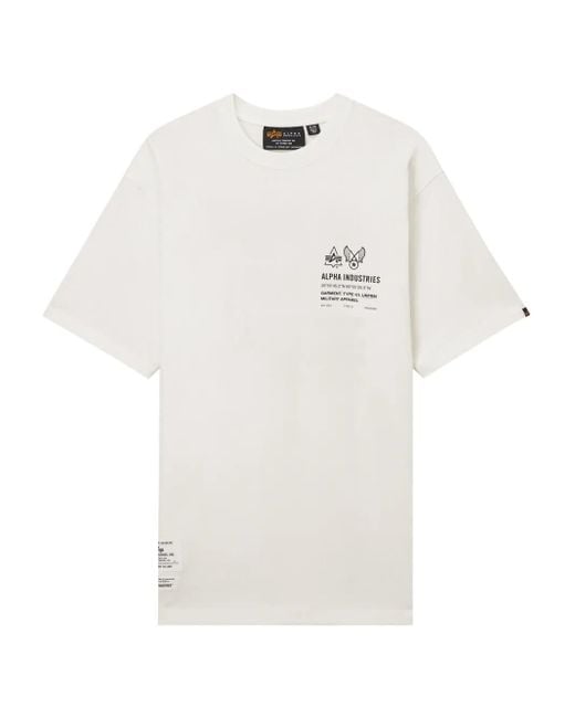 Alpha Industries T-Shirt Met Logoprint in het White voor heren