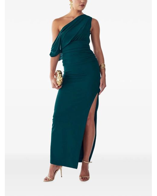 BWLDR Blue One-Shoulder Maxi Dress