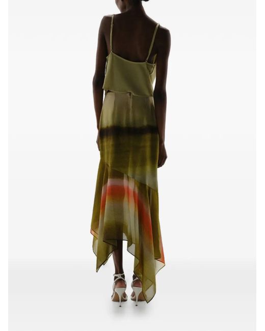 Baobab Green Carlota Asymmetrical Skirt
