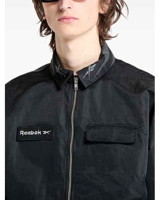 Giacca-Camicia Con Zip di Reebok in Black