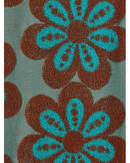 LaDoubleJ Green New Meditation Flower-Print Flared Trousers