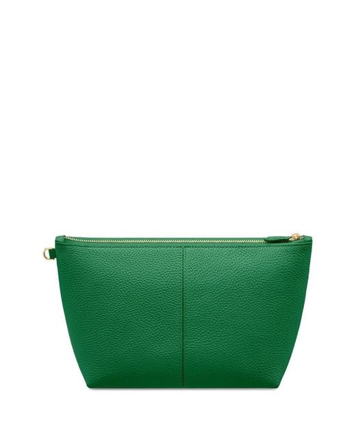 Maison De Sabre Green Leather D-Ring Pouch