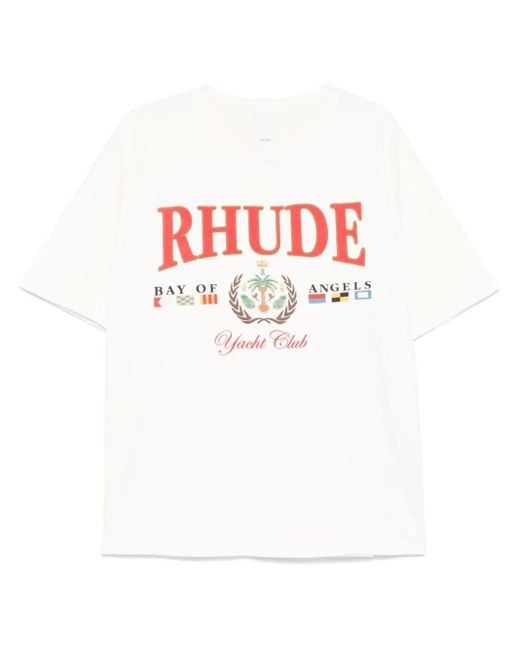 T-Shirt À Imprimé Graphique Rhude pour homme en coloris White